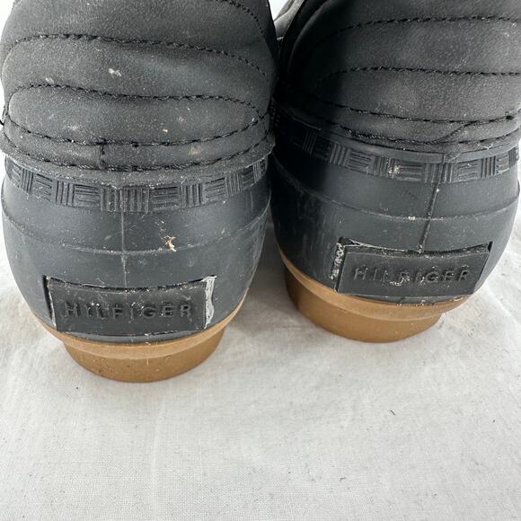 Tommy Hilfiger Womens Duck Boots Size 8M Rainah Black Lace Up Outdoor - Picture 5 of 10